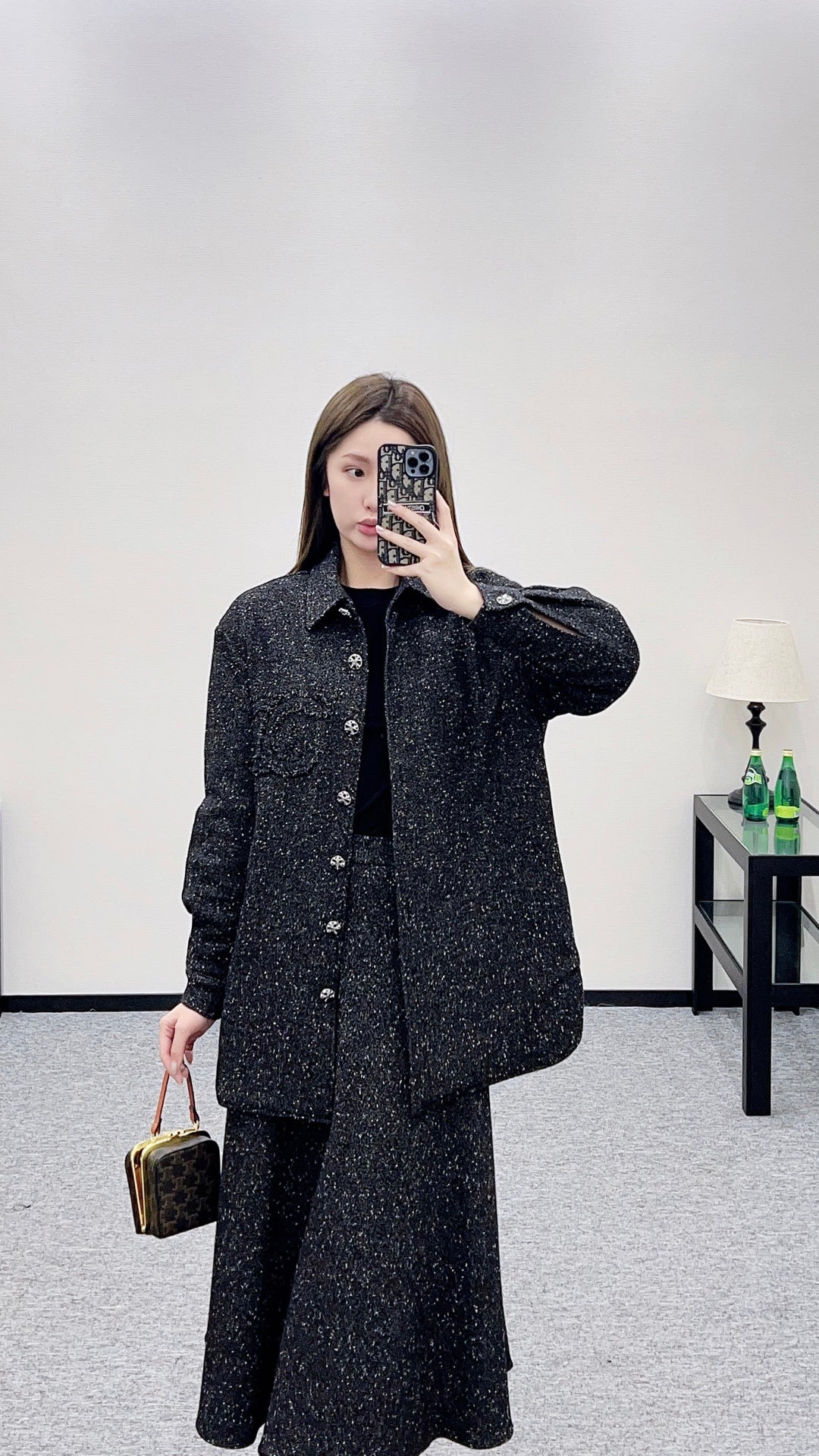 Chan  New Padded Jacket and Skirt Set