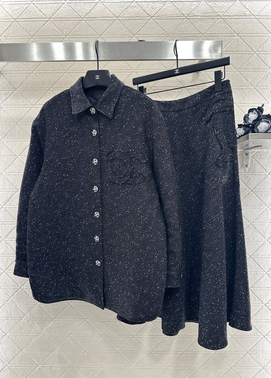 Chan  New Padded Jacket and Skirt Set