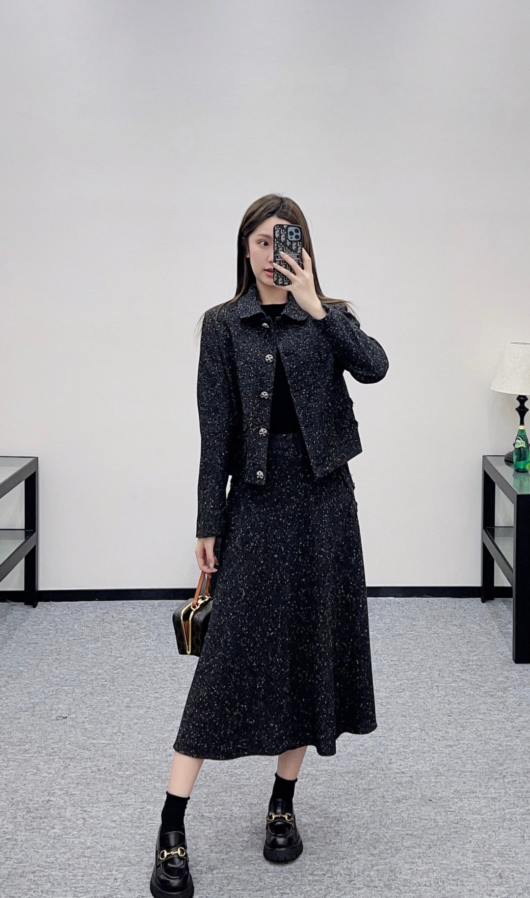 Chan  New Top and half-skirt set