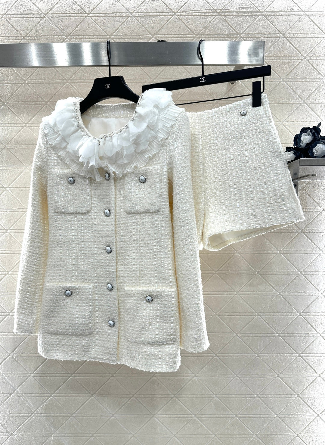 Chan  New Layered Lace Shorts Set