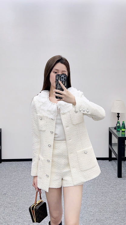 Chan  New Layered Lace Shorts Set